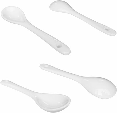 12 Color Porcelain Egg Spoons Ceramic Spoons 5 inch Coffee Dessert Yogurt Tea Milky Tea...