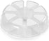 AKOAK 1 Pack Round 8-Compartment Storage Box, Easy to Carry, for Storing Earrings, Rings, Beads, Rhinestones, Pills and More (White)...