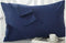 Travel Pillowcase 14X20 500 Thread Count Egyptian Cotton Set of 2 Toddler Pillowcase with Zipper Closer Navy Blue Solid with 100% Egyptian Cotton ...