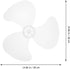 HOMSFOU Fan Replacement Fan Blades Replacement for 14 inch and 16 inch fan Universal Plastic 3 Leaves Fan Cover Electric Fan Leaves for Floor Tabl...