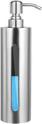 BabyElf Hand Soap Pump Dispenser for Bathroom, Stainless Steel Dish Soap Dispenser for Kitchen, Skinny Premium Rustproof Decorative Liquid Pump Bo...