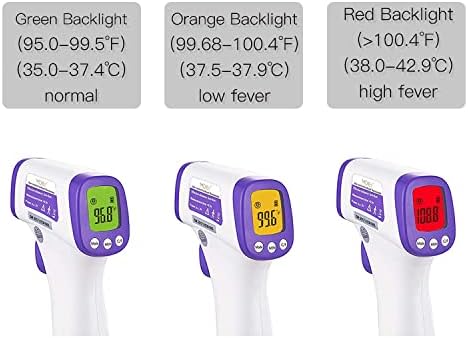 MOES Forehead Thermometer,Non-Contact Infrared Forehead °F/°C Digital Thermometer Fever Alarm and Memory Function for Anyone with Accurate LCD Dis...