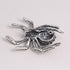 Halloween Black Spider Brooches Pins Punk Black Crystal Rhinestone Gothic Spider Insect Brooch Pin Jewelry for Women Men-Black...