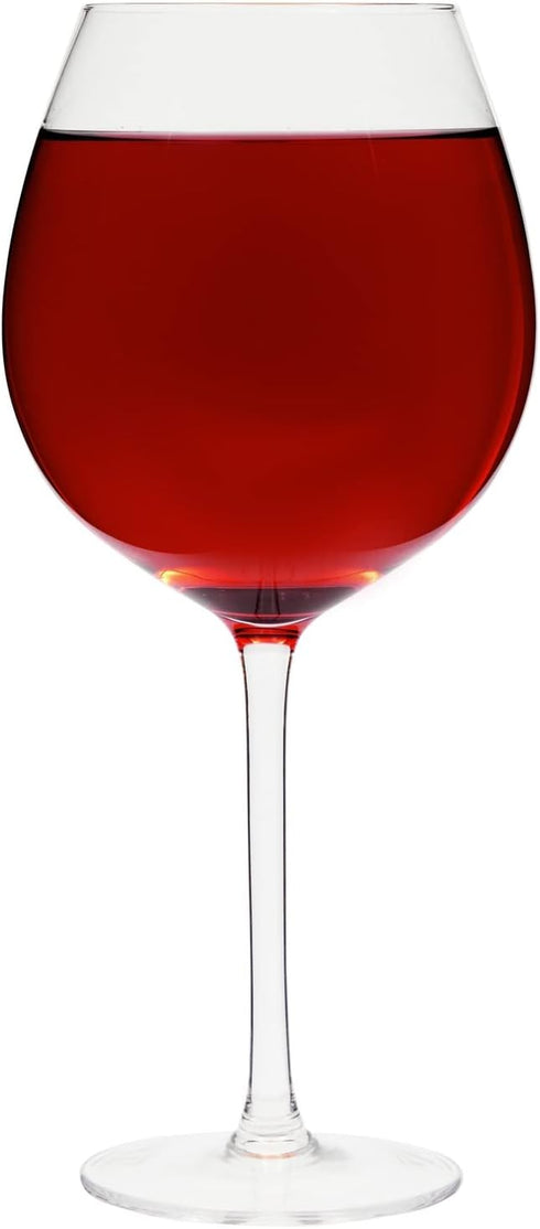 Juvale 25oz Oversized Giant Wine Glass with Stem - Extra Large Full Bottle Wine Glasses for Champagne, Funny Novelty Gift, Birthday (750ml)...
