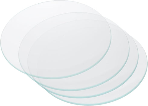 PATIKIL 90mm/3.5"Diameter Watch Glass, 4Pack High Transparent Smooth Edges Chamfered Arc Cover Lids for Beakers&Flasks, Evaporation Dish, Laborato...