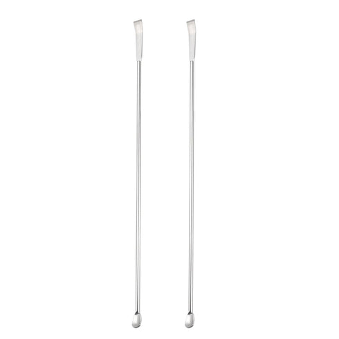 YOKIVE 2 Pcs Lab Spatula Spoon, 304 Stainless Steel Micro Sampling Mixing Measuring Great for Laboratory (220mm/9-Inch)...