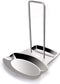 Pot Lid Holder Spoon Rest,Stainless Steel Utensils Pan Pot Cover Lid Rack Stand Organizer,Multifunctional Storage Soup Spoon Rests Rack Kitchen De...