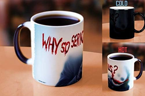 Morphing Mugs DC Comics - Batman: The Dark Knight - Joker - Why So Serious - One 11 oz Color Changing Heat Sensitive Ceramic Mug – Image Revealed ...
