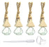 4 Pack,6ml(1/5 Fl Oz) Refillable Car Essential Oil Diffuser,Empty Car Air Freshener Pendant Perfume Aromatherapy Vials-Clear Glass Bottle With Woo...