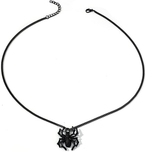 Spider Necklace for Halloween Costumes for Women Halloween Necklace Accessories Punk Gothic Spider Pendant Necklace Cosplay Party Favors Gifts...
