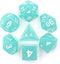 HD Polyhedral Dice Sets D&D Dice for Dungeon and Dragons RPG Role Playing Games MTG Pathfinder Table Top Games 7 Dice Set Lime Blue Translucent Gl...