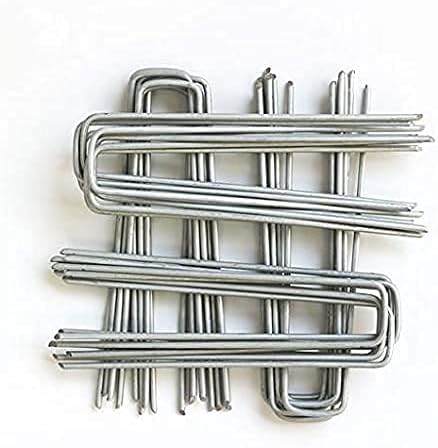 U/D 4 Inch Galvanized Landscape Staples 60 Pack 11 GaugeGarden Stakes Heavy-Duty Sod Pins Anti-Rust Fence Stakesfor Weed Barrier Fabric Ground Cov...