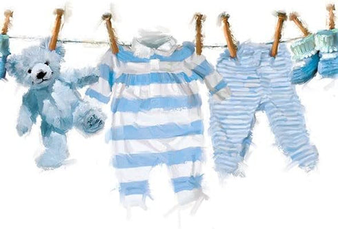 20-ct 13x13 Baby Boy Shower Napkins - Its a Boy & Oh Baby Decorative Napkins for Decoupage...