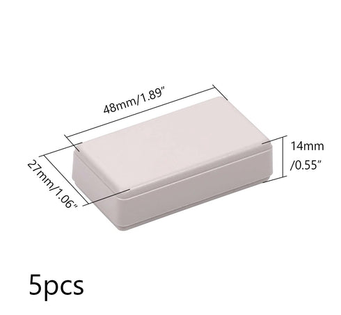 Fielect 5Pcs Electronic Junction Box ABS Plastic Dustproof Junction Project Box Electrical Project Case Enclosure Power Junction Box 1.89" x 1.06"...