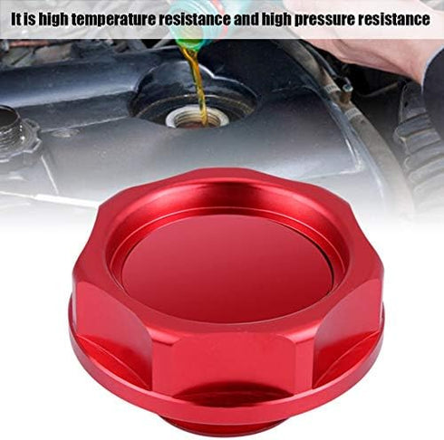 Oil Filler Cap, Aluminium Alloy Oil Filler Cover Engine Fuel Tank Cap for Honda Car(red)...