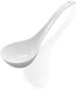 Kslong Pure White Ceramic Soup Ladle - Bone China Big Ladle, Deep Porcelain Flatware, Asian Soup Tureen Spoon 9.4" x 3" Scoops for Household Purpo...