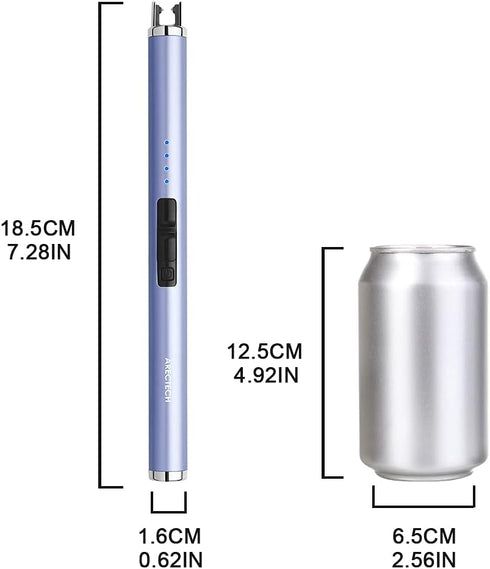 ARECTECH Rechargeable Electric Candle Lighter Arc Plasma Windproof Lighter for Candle Kitchen Birthday Gift for Mom Men Wife with Type-C Cable Blu...