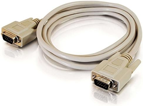 C2G 02635 Economy HD15 SVGA M/M Monitor Cable, Beige (6 Feet, 1.82 Meters)...