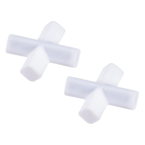 MECCANIXITY Magnetic Stirrer Mixer Stir Bar Rod 30mm(1.18") Cross Shape Coating Magnet White for Laboratory 2Pcs...