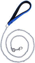Pet Dog Steel Chain Leash Training Leads with Padded Loop Handle - Heavy Duty Walking Basic Leash for Small Medium Breeds Dogs (Small, Blue)...