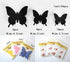 24pcs 3D Butterfly Removable Mural Stickers Halloween Wall Stickers Decal for Home and Room Decoration (Black-24pcs)...
