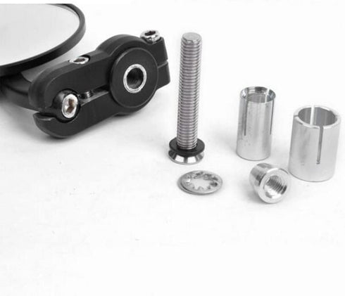 Universal Black 3" Round 7/8" Handle Bar End Rearview Convex Mirrors Inceased Vision Side for For Harley Davidson Honda Indian Kawasaki Suzuki Tri...