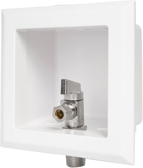 EFIELD Toilet Outlet Box, Pre-assembled,1/2-Inch Sweat Intel with Installed 1/4-Turn Angle Stop Valve,Chrom Plated...