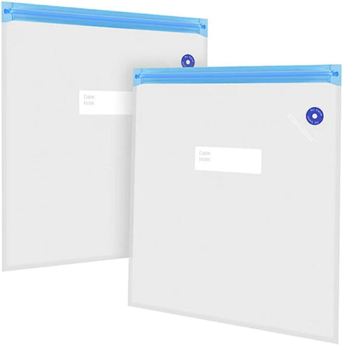 Reusable Vacuum Food Storage Sealer Bags, 11Pcs Food Vacuum Sealer Set for Kitchen(10 Bags with 1 Hand Pump)...