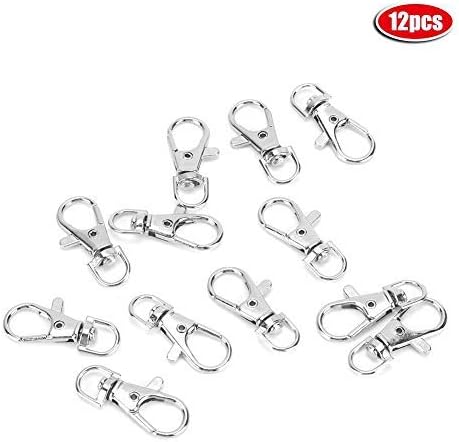 12 Pcs Pet Birds Foot Rings Cage Door Buckle Lock Claw Snap Hook Iron Anti-Escape Accessory for Pet Birds Small Animals...