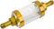 Reusable Motorcycle Fuel Filter, 5/16" 8mm CNC Aluminum Alloy Glass Fuel Gasoline Oil Filter for ATV Dirt Pit Off-Road Bike Motocross (Gold)...