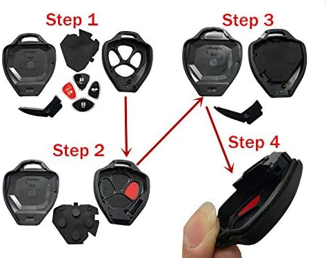 Replacement Key Fob Case Shell & Pad Fits Toyota Scion RAV4 2008-2013 Avalon / 2007-2011 Camry / 2008-2013 Corolla / 2009-2014 Venza Key Cover Hou...