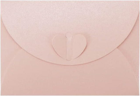 Pink 24 Pack Heart Clasp Tiny Items Storage Cute Present Card Holder,Paper Envelopes,Envelopes for Invitation Gift Card Envelopes...