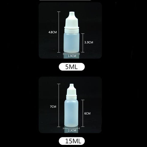 10PCS Plastic Squeezable Dropper Bottles Empty White Clear Dropping Eye Liquid Bottle with Cap Drop Bottles Refillable Squeeze Bottle Dropper Samp...