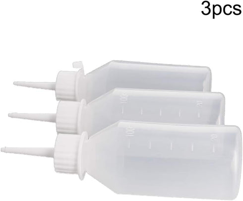 Utoolmart 3pcs Squeeze Bottle 100ml Plastic Glue Oil Bottle Wash Bottles for DIY Label Tattoo...