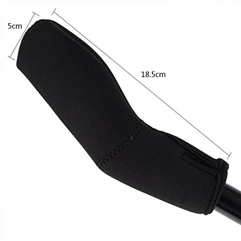 2Pcs/Pair Baby Stroller Armrest Cover, Removable Zipper Crossbar Elastic Protector Sleeve for Pushchair Pram, Black...