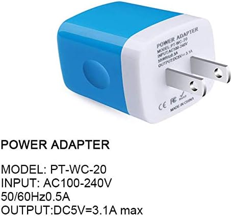 USB Wall Charger,Sicodo 2-Pack Universal 3.1A Home Travel Quick Wall Plug Charger Cubes Compatible with iPhone 16/15/14/13/SE/12/11 Pro Plus, Sams...