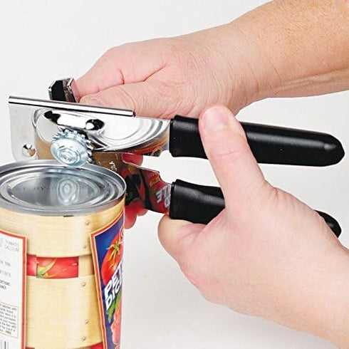 EZ-DUZ-IT Deluxe Can Opener with Black Grips...