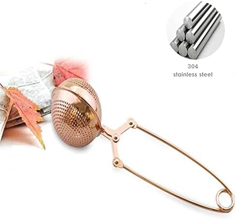 Snap Tea Strainer with Handle, Stainless Steel Mesh Tea Infuser for Loose Tea Filter and Pincer...