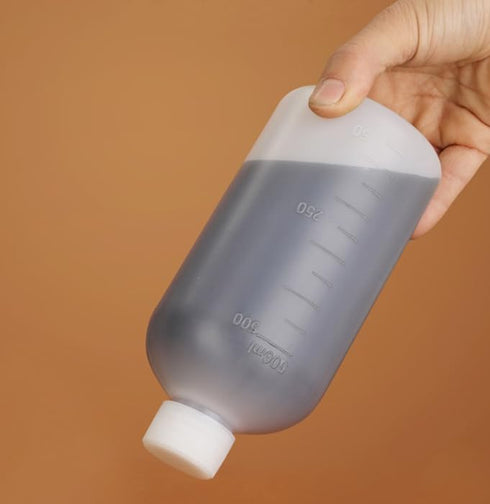 2PCS 500ml/17oz Empty Plastic Small Mouth Graduated Lab Chemical Container Reagent Bottle Sample Liquid Sealing Reagent Bottle Boston Rounds Liqui...