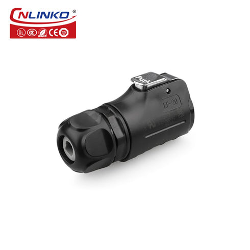 CNLINKO LP20 2 Pin Waterproof Connectors,IP68 Circular Connectors Fast Locking Plug,2-12 Pin Power Connector M20 Male Female Plug,LED Outdoor Ligh...