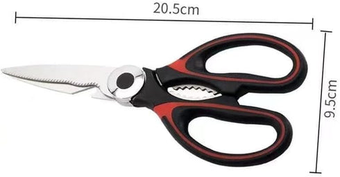 Kitchen Scissors Stainless Steel Sharp Blades - Multipurpose Kitchen Scissors Heavy Duty for Meat, Chicken, Fish, Vegetables, and Herbs – Bottle O...