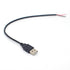 2PCS 22AWG Short USB Plug Pigtail 2 Wire Cable,0.3M/1FT USB 2.0 Male Bare Wire Pigtail 2Pin Open End Extension Cables 5V 3A with Wire Cable Connec...
