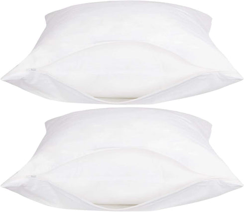 4 Pack Deluxe Zippered Vinyl Pillow Covers - Waterproof Protectors for Longer Lasting Pillows. Standard Size 20"x29". Ideal for Home, Hotel and Ho...