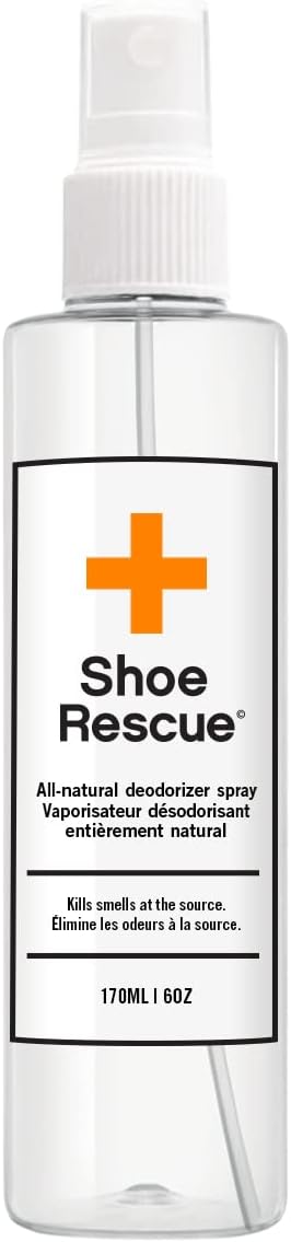 Boot Rescue Shoe Freshener, Lemongrass Scent - 6 Fl Oz/170mL, Naturally Eliminates Odor & Refreshes Shoes, Boots & Gym Bags...