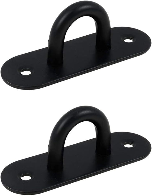Stainless Steel Heavy Duty Ceiling Hooks with Screws and Plastic Anchors, Wall Mount Pad Eye Plate Top Hook Hanging Hardware for Yoga Hammock Swin...
