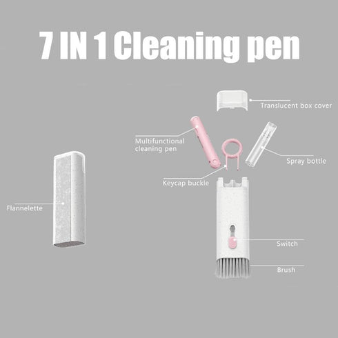 7-in-1 Electronic Cleaner Kit for Earphone - Laptop Cleaner, Keyboard Cleaner Kit, Portable Cleaning Kit with Cleaning Pen Brush Spray for Phone P...