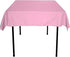 Square Tablecloth - 54 x 54 Inch Pink - Polyester - Perfect for 6 Foot Table, Parties, Holidays & More...