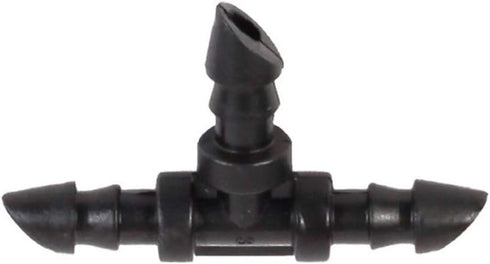 10 Pieces 1/4 Inch Barbed Tee Fittings Barbed Tee Connecters 3 Way Connector Drip Tee Fitting Drip Irrigation Tubing Fit for 4mm/7mm Tube for Flow...