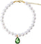 Pearl Cat Collar Dog Collar Rhinestone Necklaces for Small Dogs Collar Accessories Pet Collar (Green Drop Shape, Small)...