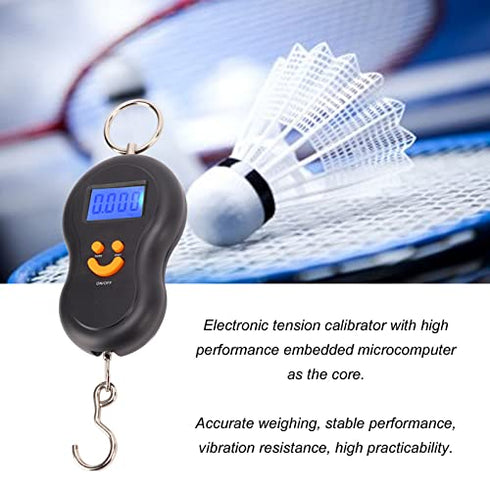 Portable Electronic Tension Calibrator ABS LCD Digital Display Shakeproof Tennis Badminton String Tool Black...